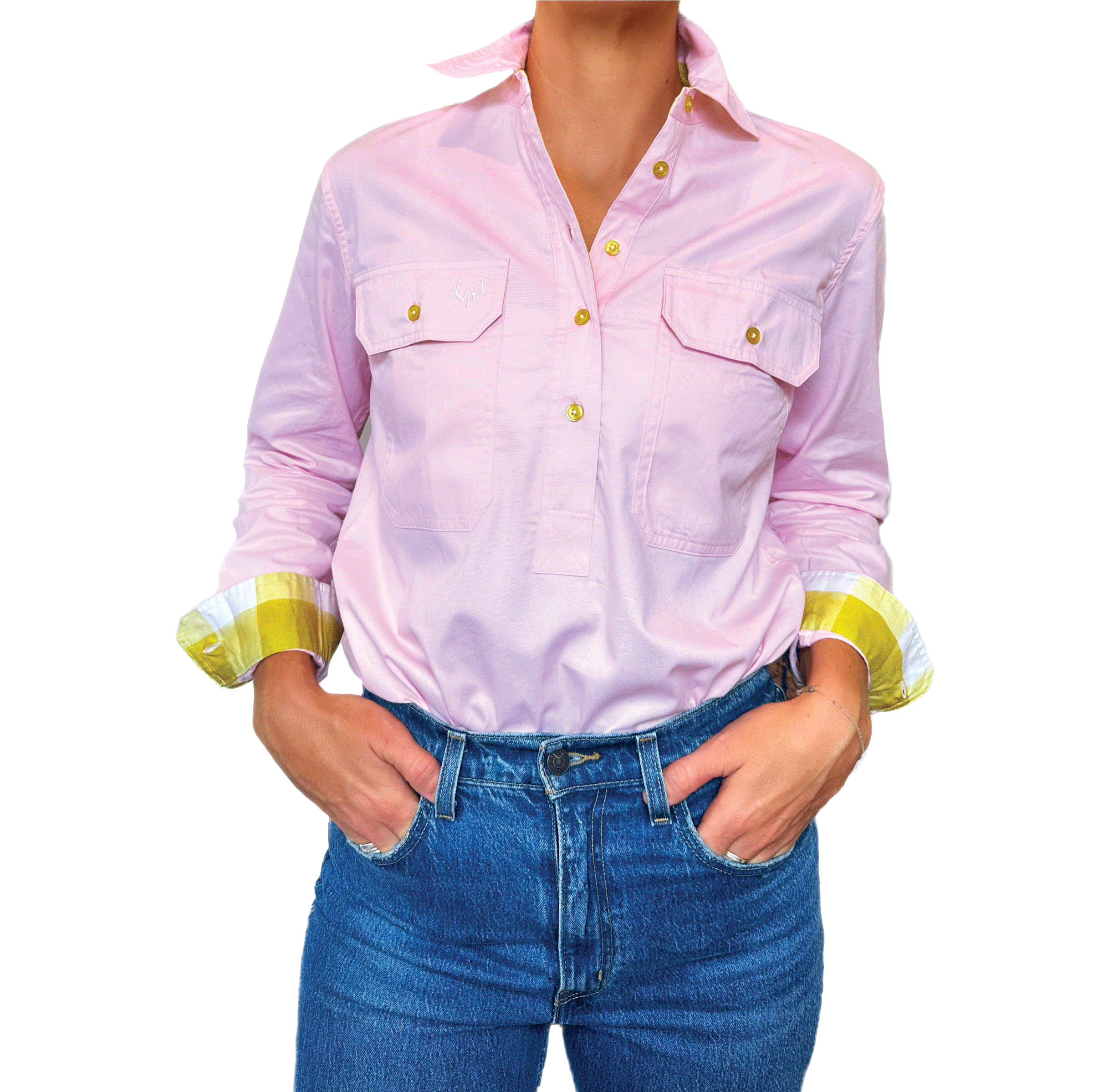 Jane Half Button Women s Country Work Shirt Antola Trading