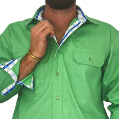 Bryce Full Button Work Shirt - Antola Trading