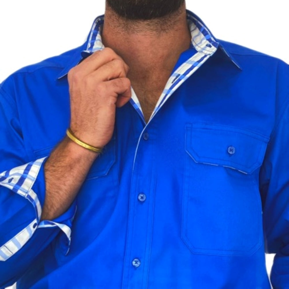 Matt Full Button Work Shirt - Antola Trading