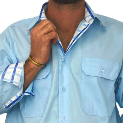 Ewan Full Button Work Shirt - Antola Trading