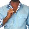 Ewan Half Button Work Shirt - Antola Trading